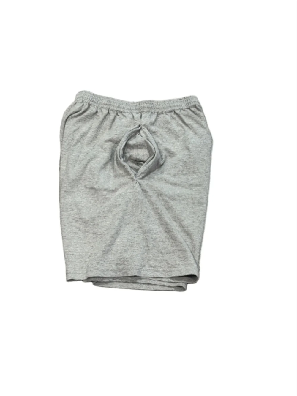 Petite Solid Gray Drawstring Shorts with Pockets - Picture 2 of 4